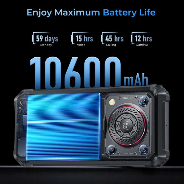 Oukitel WP36 Pro, 6GB+256GB, IP68/IP69K, Fingerprint Identification, 10600mAh, 6.52 inch MediaTek MT8788 Octa Core, NFC, OTG, Network: 4G (Black) - OUKITEL by OUKITEL | Online Shopping UK | buy2fix