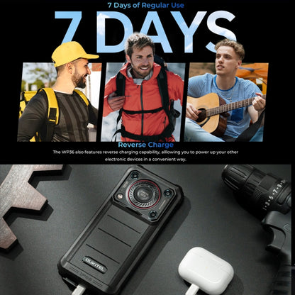 Oukitel WP36 Pro, 6GB+256GB, IP68/IP69K, Fingerprint Identification, 10600mAh, 6.52 inch MediaTek MT8788 Octa Core, NFC, OTG, Network: 4G (Black) - OUKITEL by OUKITEL | Online Shopping UK | buy2fix