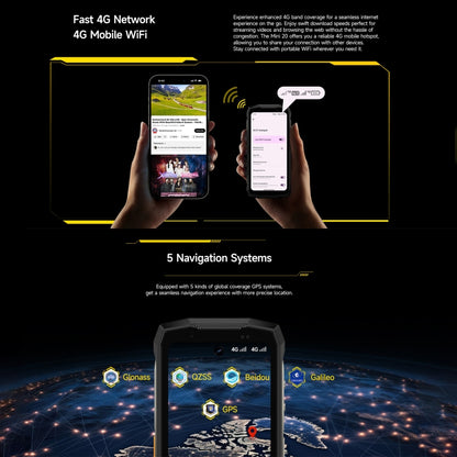 Ulefone Armor Mini 20, Night Vision, 8GB+256GB, IP68/IP69K Rugged Phone, 4.7 inch Android 14 MediaTek Helio G99 Octa Core, Network: 4G, NFC, OTG (Black) - Ulefone by Ulefone | Online Shopping UK | buy2fix