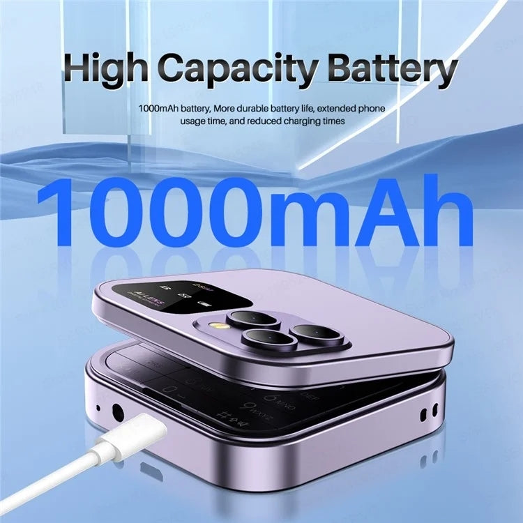 SERVO i16 Pro Mini Flip Phone, 1.77 inch, MTK6261D, 23 Keys, Support Bluetooth, FM, Magic Sound, Quick Dial, GSM, Dual SIM (Gold) - SERVO by SERVO | Online Shopping UK | buy2fix