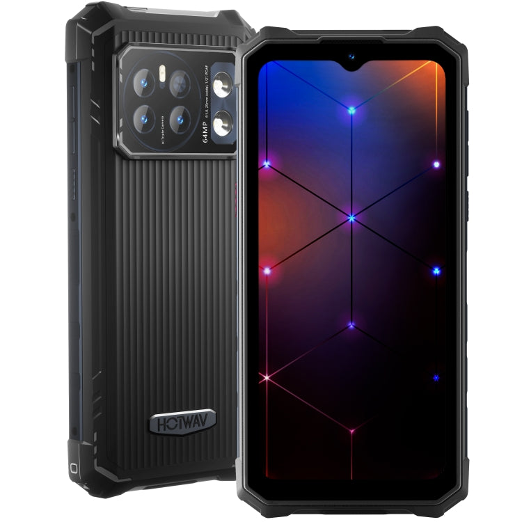 [HK Warehouse] HOTWAV CYBER 13, IP68/IP69K Rugged Phone, 8GB+128GB, 10800mAh, 6.6 inch Android 14.0 Unisoc T606 Octa Core, Network: 4G, NFC, OTG (Black) - Other by HOTWAV | Online Shopping UK | buy2fix