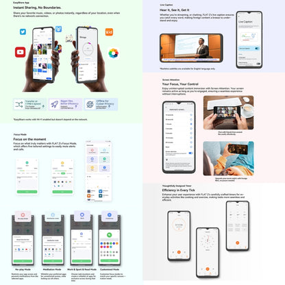 Blackview Oscal FLAT 2, 4GB+256GB, 6.6 inch Doke OS 4.0 Android 14 Unisoc T606 Octa Core, Network: 4G (Phantom Black) - Blackview by Blackview | Online Shopping UK | buy2fix