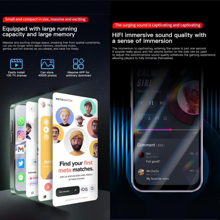 SOYES XS19 Pro, 3GB+32GB, 3.8 inch Android 12.0 MTK6762 Quad Core, Network: 4G, Dual SIM, GPS, OTG, Support Google Play Store (Black) - SOYES by SOYES | Online Shopping UK | buy2fix