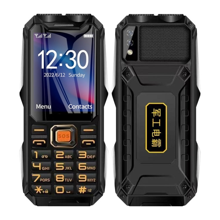 Q8-1 Triple Proofing Elder Phone, 16800mAh Battery, 2.4 inch, 21 Keys, Bluetooth, LED Flashlight, FM, SOS, Dual SIM, Network: 4G (Black) by buy2fix