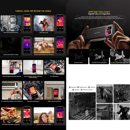 Ulefone Armor 27T Rugged Phone, 12GB+256GB, Thermal Imager, Night Vision, 10600mAh, 6.78 inch Android 14 MediaTek Helio G99 Octa Core, Network: 4G, NFC, OTG (Black) - Ulefone by Ulefone | Online Shopping UK | buy2fix