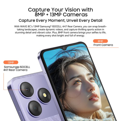 Blackview WAVE 8C, 2GB+64GB, 6.56 inch Android 14 GO Unisoc SC9863A Octa Core, Network: 4G, OTG (Purple) - Blackview by Blackview | Online Shopping UK | buy2fix