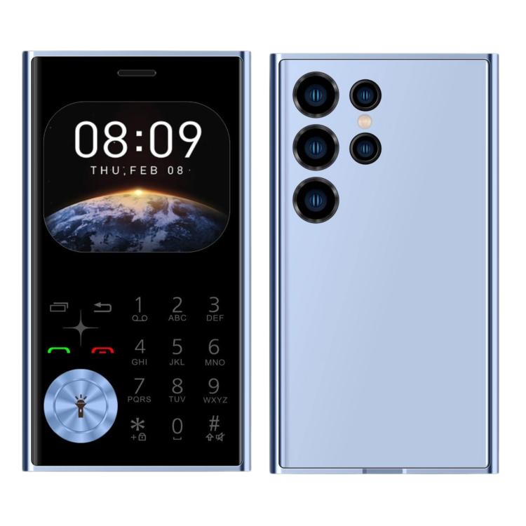 V8 Card Mobile Phone, 2.01 inch, MTK6261D, Support Bluetooth, FM, Torch, GSM, Dual SIM (Sky Blue) - Others by buy2fix | Online Shopping UK | buy2fix