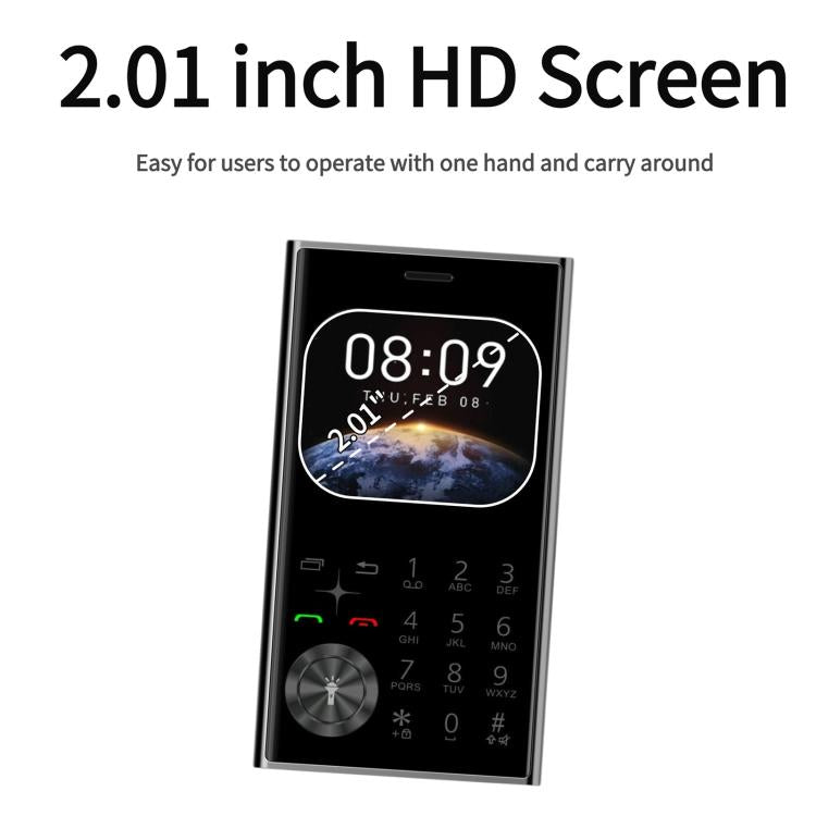 V8 Card Mobile Phone, 2.01 inch, MTK6261D, Support Bluetooth, FM, Torch, GSM, Dual SIM (Gold) - Others by buy2fix | Online Shopping UK | buy2fix