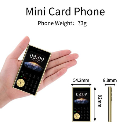 V8 Card Mobile Phone, 2.01 inch, MTK6261D, Support Bluetooth, FM, Torch, GSM, Dual SIM (Black) - Others by buy2fix | Online Shopping UK | buy2fix