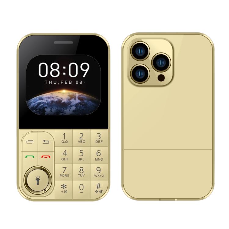 V9 Card Mobile Phone, 2.01 inch, MTK6261D, Support Bluetooth, FM, Torch, GSM, Dual SIM (Gold) - Others by buy2fix | Online Shopping UK | buy2fix