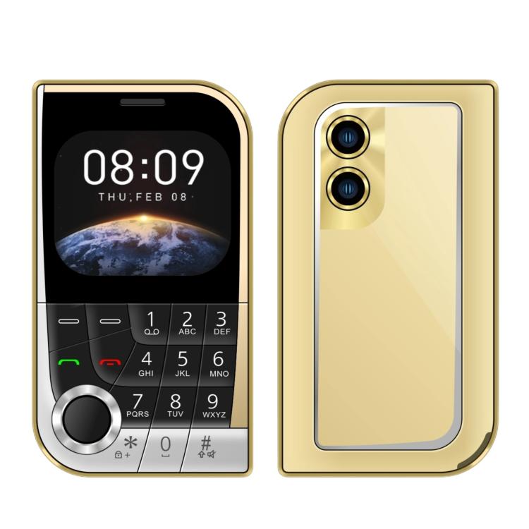 V10 Card Mobile Phone, 2.01 inch, MTK6261D, Support Bluetooth, FM, Torch, GSM, Dual SIM (Gold) - Others by buy2fix | Online Shopping UK | buy2fix