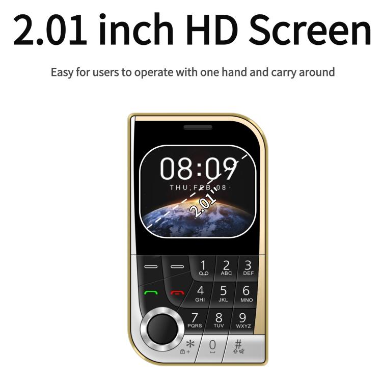 V10 Card Mobile Phone, 2.01 inch, MTK6261D, Support Bluetooth, FM, Torch, GSM, Dual SIM (Gold) - Others by buy2fix | Online Shopping UK | buy2fix