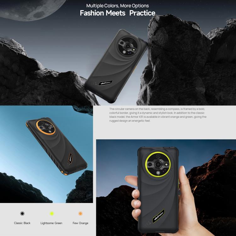 Ulefone Armor X31, 6GB+128GB, Night Vision, IP68/IP69K Rugged Phone, 6.56 inch Android 14 MediaTek Helio G91 Octa Core, Network: 4G, NFC, OTG (Green) - Ulefone by Ulefone | Online Shopping UK | buy2fix