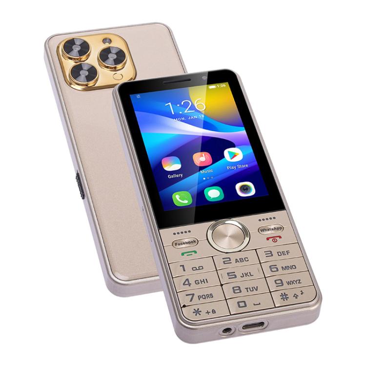 UNIWA XS17 Feature Phone, 2GB+16GB, 3.5 inch Android 8.1 MT6737M Quad Core, Network: 4G, Dual SIM Card (Gold) - UNIWA by UNIWA | Online Shopping UK | buy2fix
