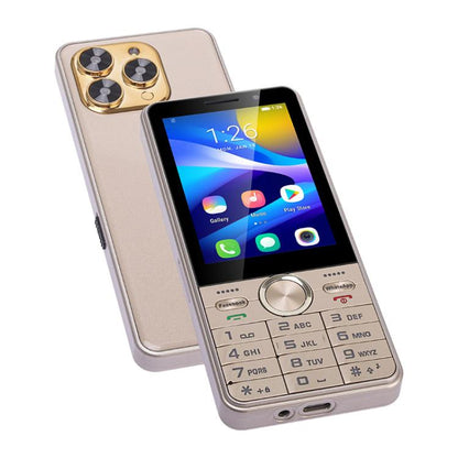 UNIWA XS17 Feature Phone, 2GB+16GB, 3.5 inch Android 8.1 MT6737M Quad Core, Network: 4G, Dual SIM Card (Gold) - UNIWA by UNIWA | Online Shopping UK | buy2fix
