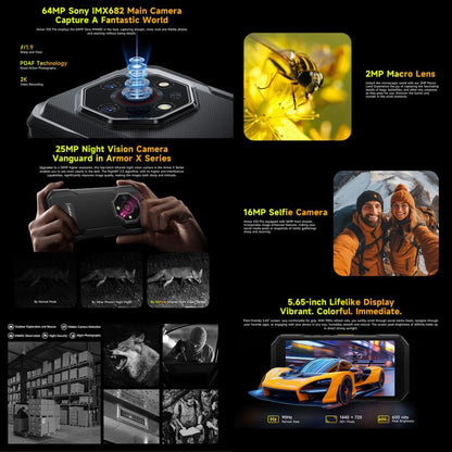 Ulefone Armor X32 Pro 5G, 8GB+256GB, Night Vision, IP68/IP69K Rugged Phone, 5.65 inch Android 14 MediaTek Dimensity 6300 Octa Core, Network: 5G, NFC, OTG (Lightsome Green) - Ulefone by Ulefone | Online Shopping UK | buy2fix