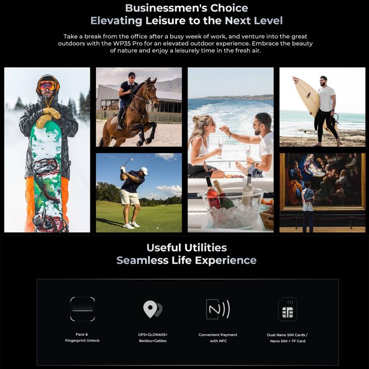 Oukitel WP35 Pro 5G Rugged Phone, 12GB+512GB, 6.6 inch Android 14 MediaTek Dimensity 6300 Octa Core, NFC, OTG, Network: 5G (Black) - OUKITEL by OUKITEL | Online Shopping UK | buy2fix