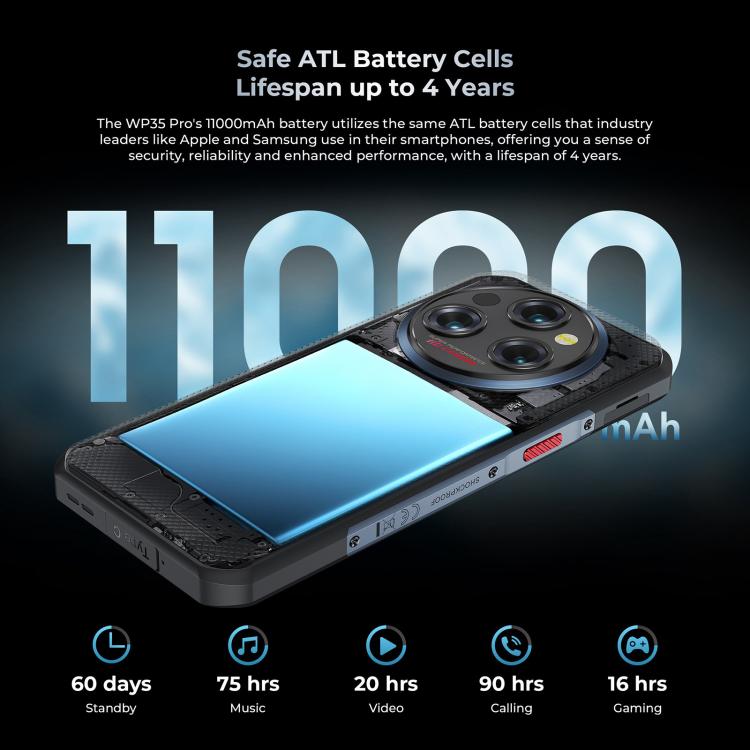 Oukitel WP35 Pro 5G Rugged Phone, 12GB+512GB, 6.6 inch Android 14 MediaTek Dimensity 6300 Octa Core, NFC, OTG, Network: 5G (Grey) - OUKITEL by OUKITEL | Online Shopping UK | buy2fix