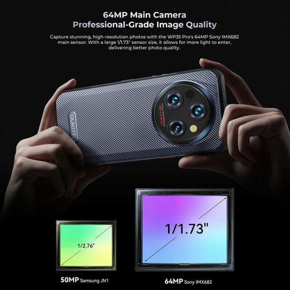 Oukitel WP35 Pro 5G Rugged Phone, 12GB+512GB, 6.6 inch Android 14 MediaTek Dimensity 6300 Octa Core, NFC, OTG, Network: 5G (Black) - OUKITEL by OUKITEL | Online Shopping UK | buy2fix