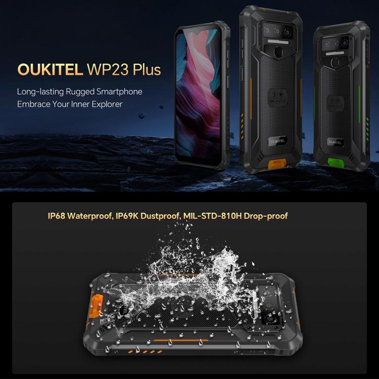 Oukitel WP23 Plus Rugged Phone, 8GB+256GB, 6.52 inch Android 14.0Unisoc T606 Octa-core, NFC, OTG, Network: 4G (Orange) - OUKITEL by OUKITEL | Online Shopping UK | buy2fix
