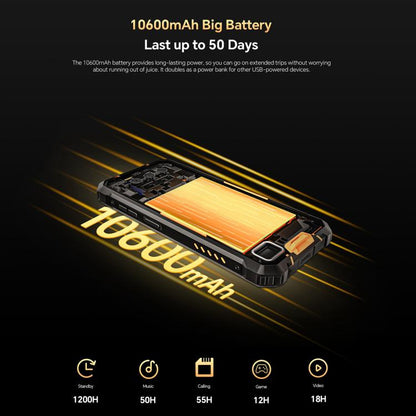 Oukitel WP23 Plus Rugged Phone, 8GB+256GB, 6.52 inch Android 14.0Unisoc T606 Octa-core, NFC, OTG, Network: 4G (Orange) - OUKITEL by OUKITEL | Online Shopping UK | buy2fix