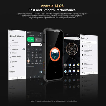 Oukitel WP23 Plus Rugged Phone, 8GB+256GB, 6.52 inch Android 14.0Unisoc T606 Octa-core, NFC, OTG, Network: 4G (Orange) - OUKITEL by OUKITEL | Online Shopping UK | buy2fix