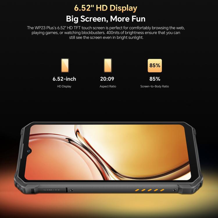 Oukitel WP23 Plus Rugged Phone, 8GB+256GB, 6.52 inch Android 14.0Unisoc T606 Octa-core, NFC, OTG, Network: 4G (Orange) - OUKITEL by OUKITEL | Online Shopping UK | buy2fix
