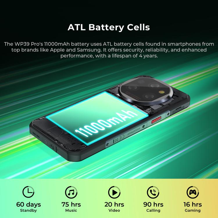 Oukitel WP39 Pro 5G Rugged Phone, 12GB+512GB, Night Vision, Fingerprint Identification, 6.6 inch Android 14 MediaTek Dimensity 6300 Octa Core, NFC, OTG, Network: 5G (Green) - OUKITEL by OUKITEL | Online Shopping UK | buy2fix