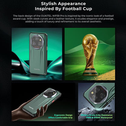 Oukitel WP39 Pro 5G Rugged Phone, 12GB+512GB, Night Vision, Fingerprint Identification, 6.6 inch Android 14 MediaTek Dimensity 6300 Octa Core, NFC, OTG, Network: 5G (Green) - OUKITEL by OUKITEL | Online Shopping UK | buy2fix