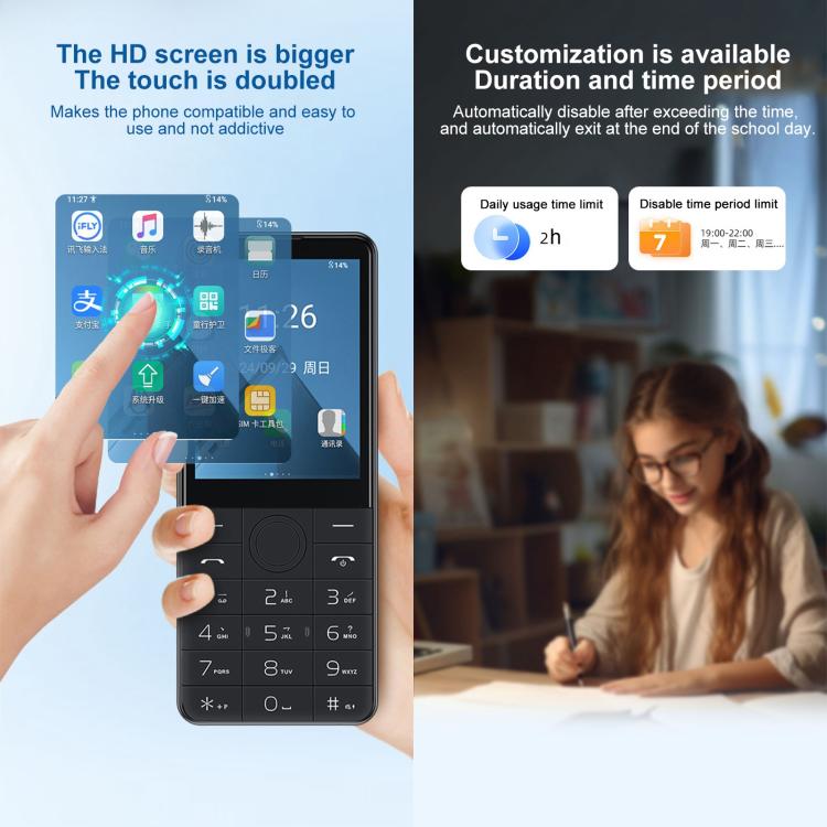 Brand Phone, DOOV Z17 Pro Keypad Phone, 3GB+32GB, 2.8 inch Android 13 Mediatek MT6762 Octa Core, Network: 4G (White) - Other by DOOV | Online Shopping UK | buy2fix