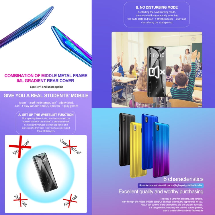 Ulcool V99, 1.54 inch, MTK6261D, Support Bluetooth Sync, Bluetooth Dial, FM, Anti-lost, GSM, Dual SIM (Blue) - Others by buy2fix | Online Shopping UK | buy2fix