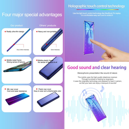 Ulcool V99, 1.54 inch, MTK6261D, Support Bluetooth Sync, Bluetooth Dial, FM, Anti-lost, GSM, Dual SIM (Blue) - Others by buy2fix | Online Shopping UK | buy2fix