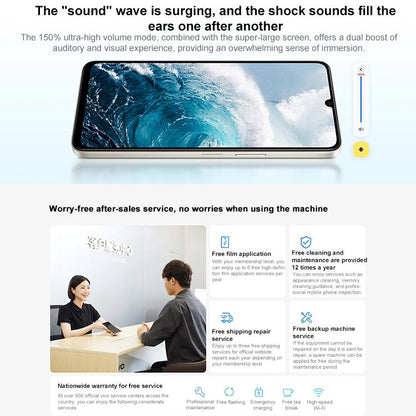 vivo Y50 5G, 4GB+128GB, Face ID / Side Fingerprint, 6.74 inch Android 15 OriginOS 5 Dimensity 6300 Octa Core, OTG, Network: 5G (Blue) - vivo by vivo | Online Shopping UK | buy2fix