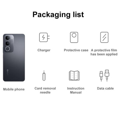 vivo Y50 5G, 4GB+128GB, Face ID / Side Fingerprint, 6.74 inch Android 15 OriginOS 5 Dimensity 6300 Octa Core, OTG, Network: 5G (Black) - vivo by vivo | Online Shopping UK | buy2fix