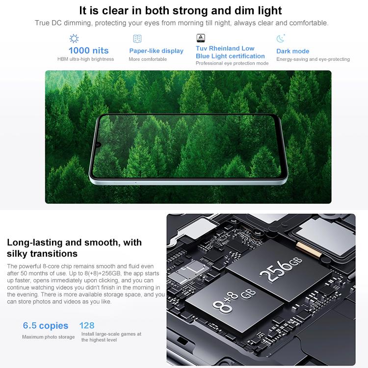 vivo Y50 5G, 4GB+128GB, Face ID / Side Fingerprint, 6.74 inch Android 15 OriginOS 5 Dimensity 6300 Octa Core, OTG, Network: 5G (Black) - vivo by vivo | Online Shopping UK | buy2fix