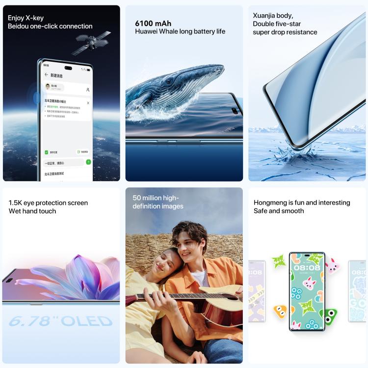 HUAWEI Enjoy 70X Vitality Edition, 8GB+128GB, Screen Fingerprint Identification, 6.78 inch HarmonyOS 4.2 Octa Core, OTG, Not Support Google Play (Black) - Huawei Mate & P by Huawei | Online Shopping UK | buy2fix