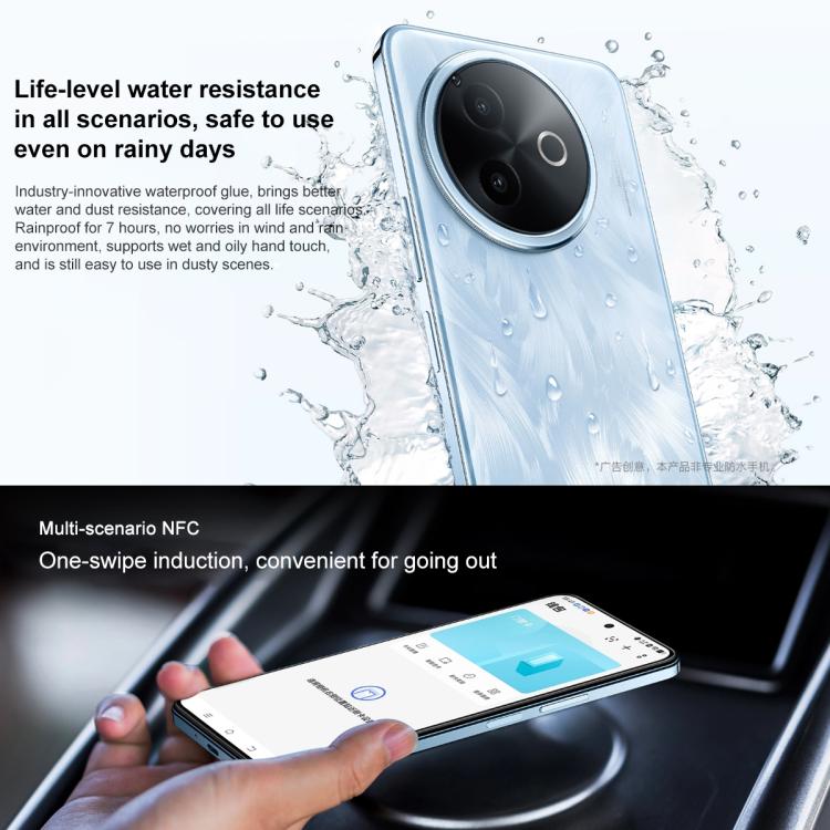 vivo Y300i, 8GB+128GB, Face ID / Side Fingerprint, 6.68 inch Android 15 OriginOS 5 Snapdragon 4 Gen 2 Octa Core, OTG, NFC, Network: 5G (Black) - vivo by vivo | Online Shopping UK | buy2fix