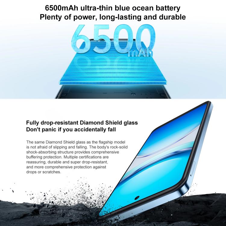 vivo Y300i, 8GB+256GB, Face ID / Side Fingerprint, 6.68 inch Android 15 OriginOS 5 Snapdragon 4 Gen 2 Octa Core, OTG, NFC, Network: 5G (Black) - vivo by vivo | Online Shopping UK | buy2fix