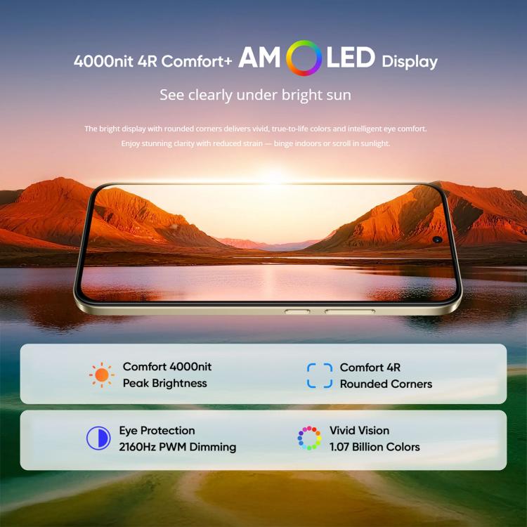 Realme 15T, 8GB+128GB, Screen Fingerprint Identification, 6.57 inch Realme UI 6.0 Android 15 MediaTek Dimensity 6400 Max Octa Core, NFC, Network: 5G (White) - OPPO by Realme | Online Shopping UK | buy2fix