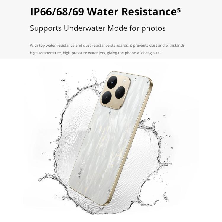 Realme 15T, 8GB+128GB, Screen Fingerprint Identification, 6.57 inch Realme UI 6.0 Android 15 MediaTek Dimensity 6400 Max Octa Core, NFC, Network: 5G (White) - OPPO by Realme | Online Shopping UK | buy2fix