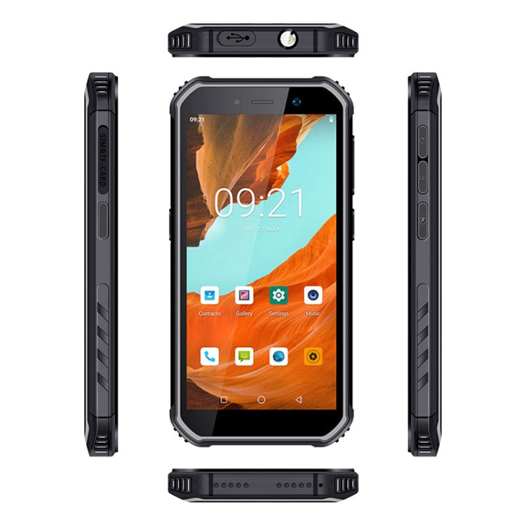 UNIWA F963 Pro Rugged Smart Phone, 4GB+64GB, 5.5 inch Android 13, Unisoc T606 Octa Core, NFC, Fingerprint Unlock, 4G Network, US Plug (Black Grey) - UNIWA by UNIWA | Online Shopping UK | buy2fix