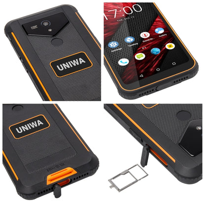 UNIWA F965 Pro Rugged Smart Phone, 6GB+128GB, 6 inch Android 13, MT6762 Octa Core, Network: 4G, NFC, PoC, SOS, EU Plug (Black+Orange) - UNIWA by UNIWA | Online Shopping UK | buy2fix