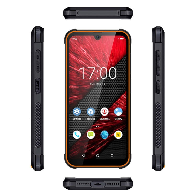UNIWA F965 Pro Rugged Smart Phone, 6GB+128GB, 6 inch Android 13, MT6762 Octa Core, Network: 4G, NFC, PoC, SOS, US Plug (Black+Orange) - UNIWA by UNIWA | Online Shopping UK | buy2fix