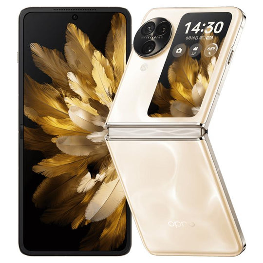 OPPO Find N3 Flip AI, 12GB+256GB, Face ID & Side Fingerprint Identification, 6.8 inch + 3.26 inch Screen ColorOS 13.2 Dimensity 9200 Octa Core, Network: 5G (Gold)