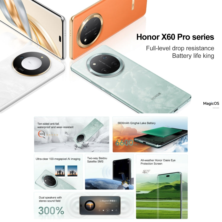 Honor X60 Pro, 8GB+128GB, Screen Fingerprint, 6.78 inch MagicOS 8.0 Snapdragon 6 Gen1 Octa Core, Network: 5G, OTG, Support Google Play (Black) - Honor by HONOR | Online Shopping UK | buy2fix