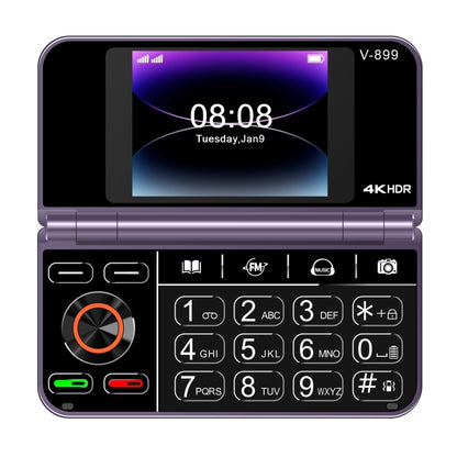 SOYES V-899, 32MB+64MB, 2.4 inch + 2.8 inch Display MTK6261D CPU, BT 3.0, Network: 2G, Dual SIM (Purple) - SOYES by SOYES | Online Shopping UK | buy2fix