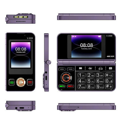 SOYES V-899, 32MB+64MB, 2.4 inch + 2.8 inch Display MTK6261D CPU, BT 3.0, Network: 2G, Dual SIM (Purple) - SOYES by SOYES | Online Shopping UK | buy2fix