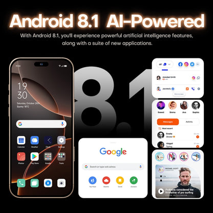 i16 Pro Max / A08, 3GB+32GB, 6.73 inch Screen, Face Identification, Android 8.1 MTK6753 Octa Core, Network: 3G, Dual SIM, AU Plug (Grey) -  by buy2fix | Online Shopping UK | buy2fix