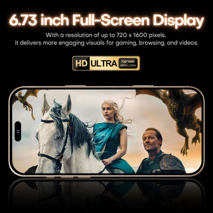 i16 Pro Max / A08, 3GB+32GB, 6.73 inch Screen, Face Identification, Android 8.1 MTK6753 Octa Core, Network: 3G, Dual SIM, UK Plug (Gold) -  by buy2fix | Online Shopping UK | buy2fix