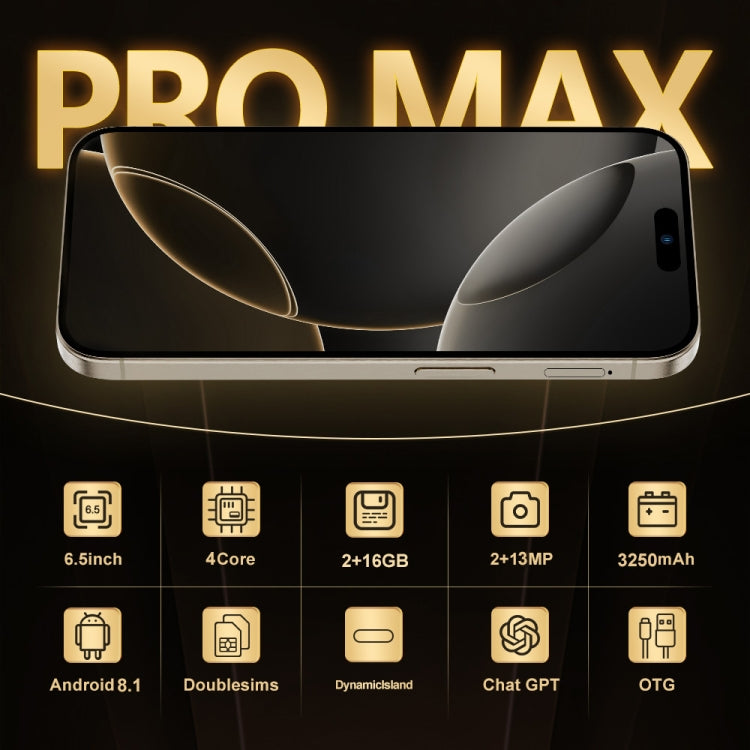 i16 Pro Max / Q5, 2GB+16GB, 6.5 inch Screen, Face Identification, Android 8.1 MTK6580P Quad Core, Network: 3G, Dual SIM, AU Plug (White) -  by buy2fix | Online Shopping UK | buy2fix